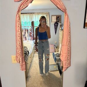 Zara Blue Straight Leg Jeans